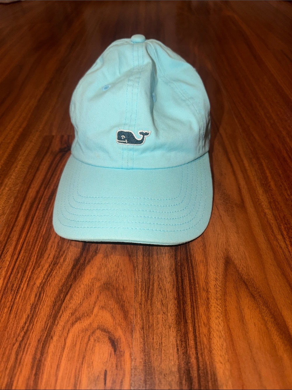 Vineyard Vines Aqua Whale Logo Baseball Cap